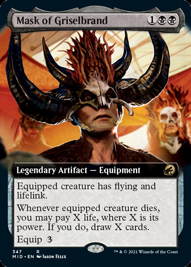 Mask of Griselbrand (Extended Art) [Innistrad: Midnight Hunt] Magic: The Gathering