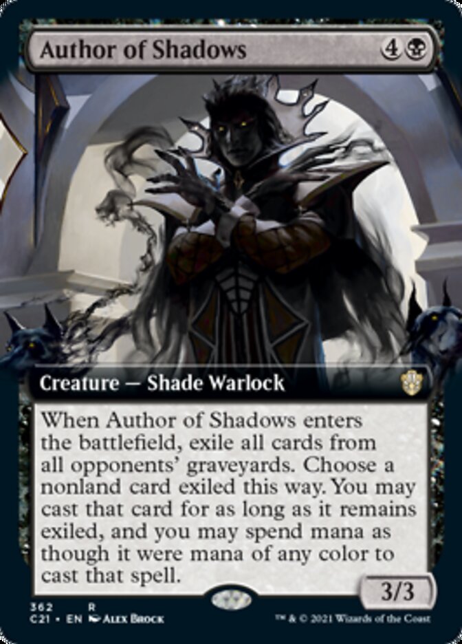 Author of Shadows (Extended Art) [Commander 2021] Magic: The Gathering