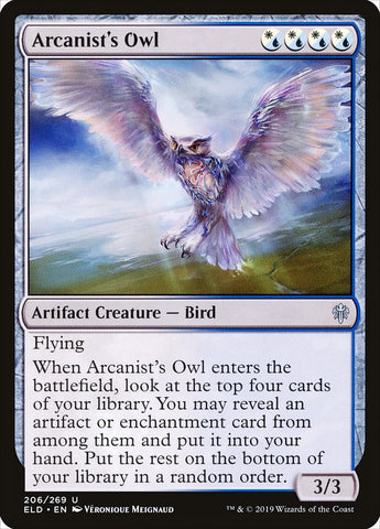 Arcanist's Owl [Throne of Eldraine] Magic: The Gathering