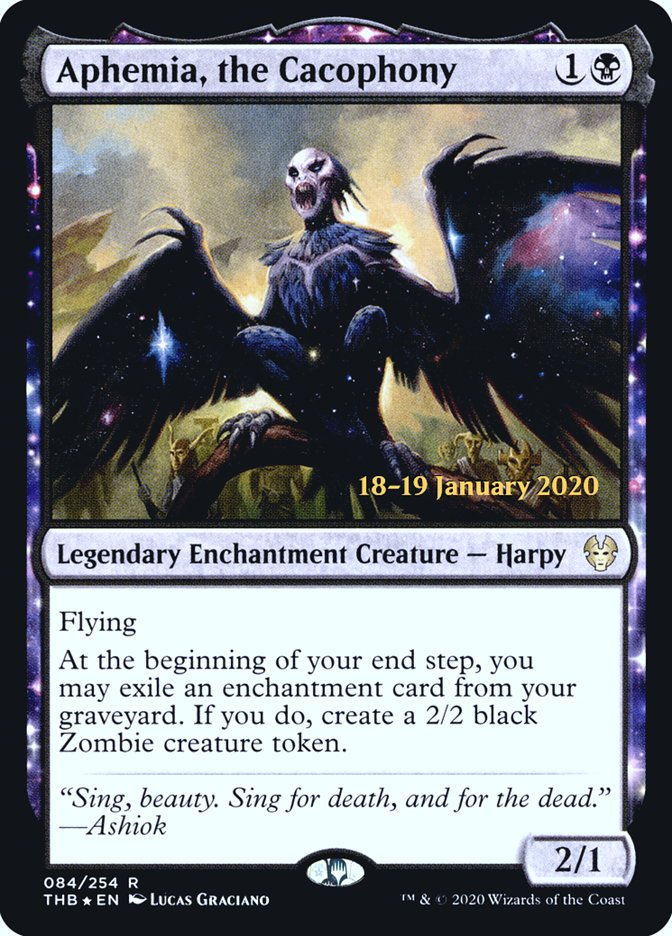 Aphemia, the Cacophony [Theros Beyond Death Prerelease Promos] Magic: The Gathering