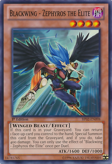Blackwing - Zephyros the Elite [BP02-EN098] Common Yu-Gi-Oh!