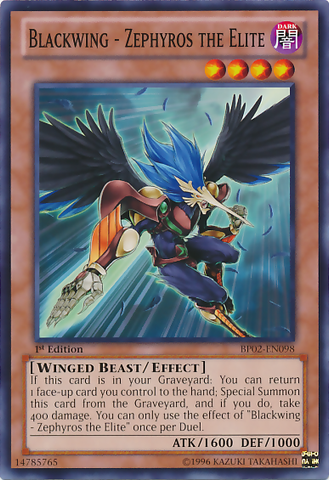 Blackwing - Zephyros the Elite [BP02-EN098] Common Yu-Gi-Oh!