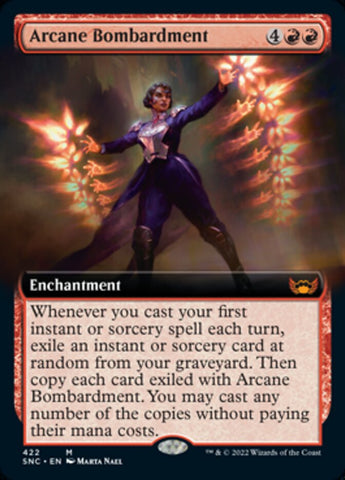 Arcane Bombardment (Extended Art) [Streets of New Capenna] Magic: The Gathering