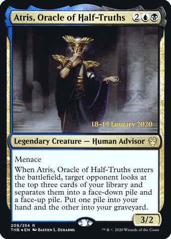 Atris, Oracle of Half-Truths [Theros Beyond Death Prerelease Promos] Magic: The Gathering