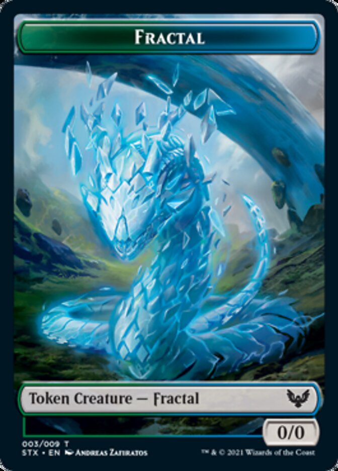 Fractal // Avatar Double-Sided Token [Strixhaven: School of Mages Tokens] Magic: The Gathering