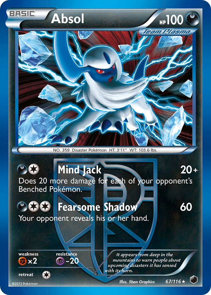 Absol (67/116) (Moltres Legendary Battle Deck) (Theme Deck Exclusive) [Black & White: Plasma Freeze] Pokémon