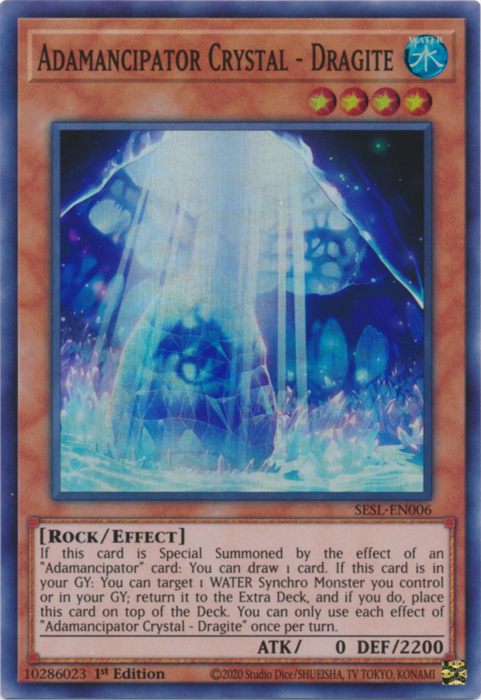 Adamancipator Crystal - Dragite [SESL-EN006] Super Rare Yu-Gi-Oh!