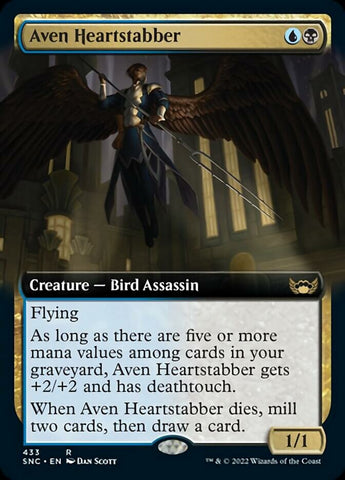 Aven Heartstabber (Extended Art) [Streets of New Capenna] Magic: The Gathering