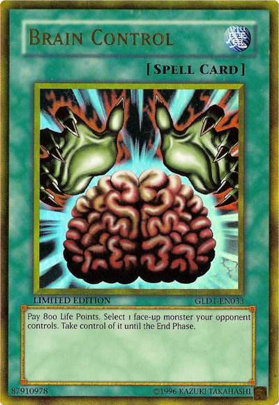 Brain Control [GLD1-EN033] Gold Rare Yu-Gi-Oh!