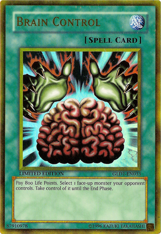 Brain Control [GLD1-EN033] Gold Rare Yu-Gi-Oh!