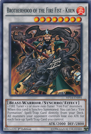Brotherhood of the Fire Fist - Kirin [MP14-EN094] Rare Yu-Gi-Oh!