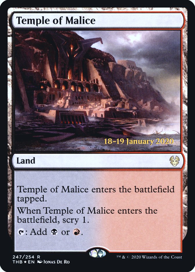 Temple of Malice [Theros Beyond Death Prerelease Promos] Magic: The Gathering