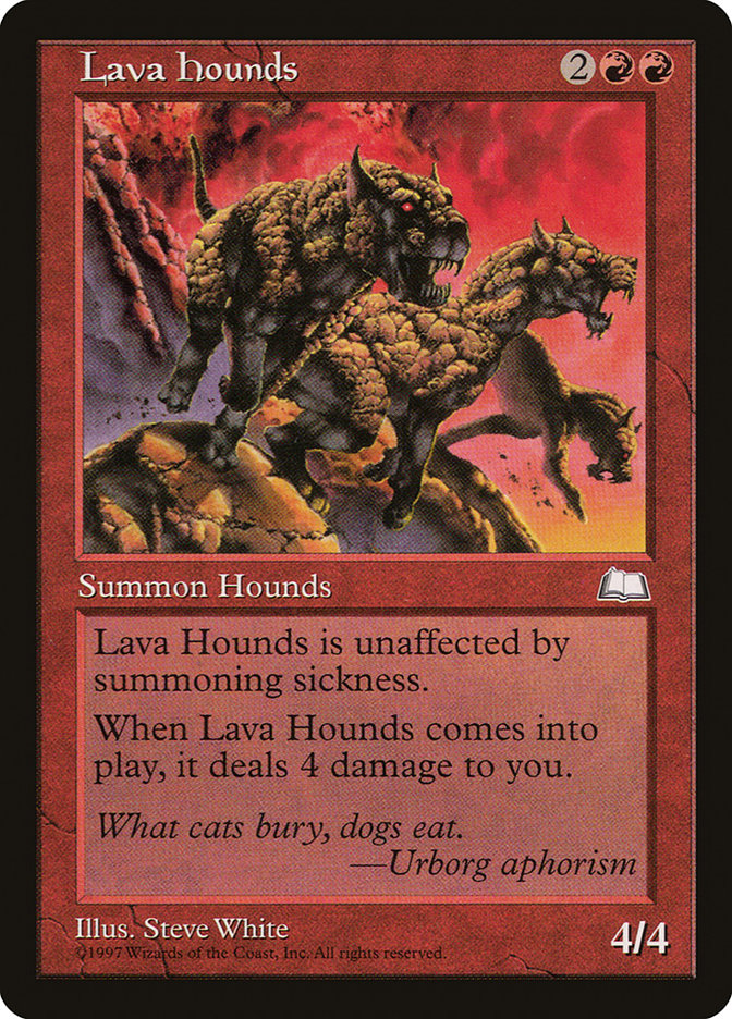 Lava Hounds [Weatherlight] Magic: The Gathering