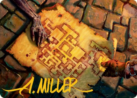 Dungeon Map Art Card (Gold-Stamped Signature) [Dungeons & Dragons: Adventures in the Forgotten Realms Art Series] Magic: The Gathering