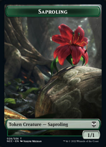 Beast // Saproling Double-Sided Token [Streets of New Capenna Commander Tokens] Magic: The Gathering