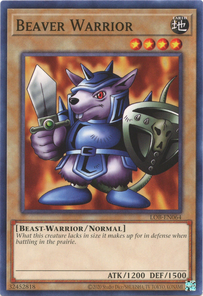 Beaver Warrior (25th Anniversary) [LOB-EN064] Common Yu-Gi-Oh!