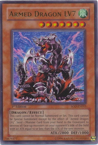 Armed Dragon LV7 [SOD-EN015] Ultra Rare Yu-Gi-Oh!