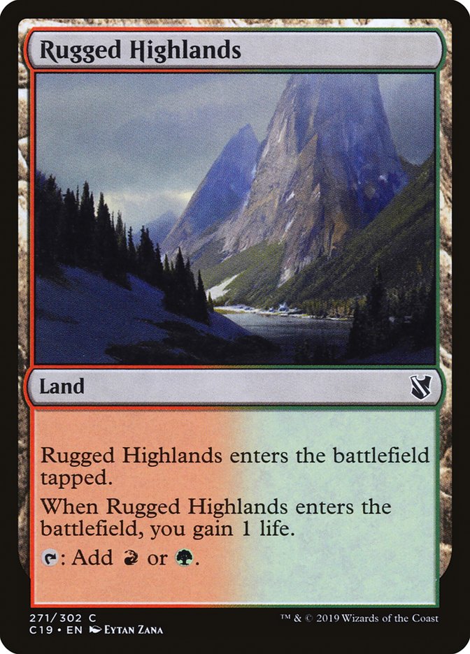Rugged Highlands [Commander 2019] Magic: The Gathering