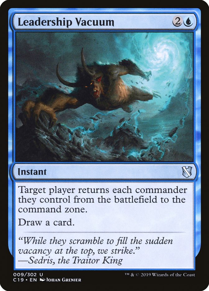 Leadership Vacuum [Commander 2019] Magic: The Gathering