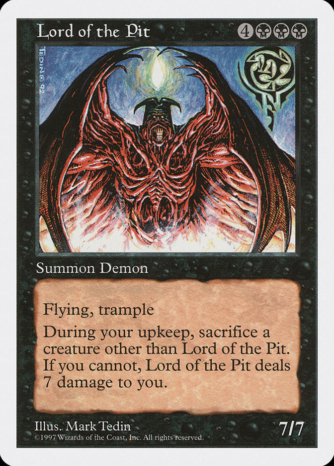 Lord of the Pit [Fifth Edition] Magic: The Gathering
