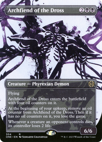 Archfiend of the Dross (Borderless Ichor) [Phyrexia: All Will Be One] Magic: The Gathering