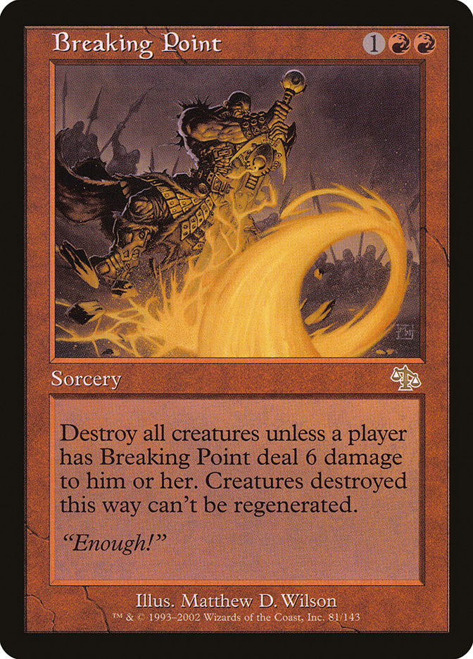 Breaking Point [Judgment] Magic: The Gathering