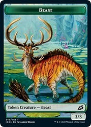 Beast // Human Soldier (005) Double-Sided Token [Ikoria: Lair of Behemoths Tokens] Magic: The Gathering