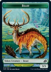 Beast // Human Soldier (005) Double-Sided Token [Ikoria: Lair of Behemoths Tokens] Magic: The Gathering