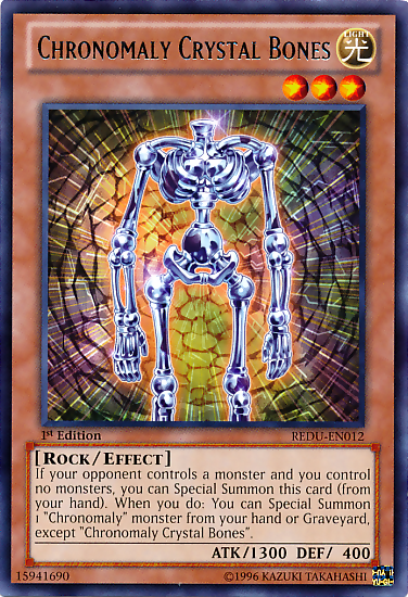 Chronomaly Crystal Bones [REDU-EN012] Rare Yu-Gi-Oh!