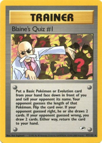 Blaine's Quiz #1 (97/132) [Gym Heroes Unlimited] Pokémon
