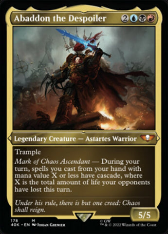 Abaddon the Despoiler (Display Commander) (Surge Foil) [Warhammer 40,000] Magic: The Gathering