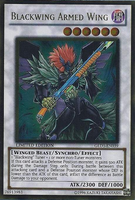 Blackwing Armed Wing [GLD3-EN039] Gold Rare Yu-Gi-Oh!