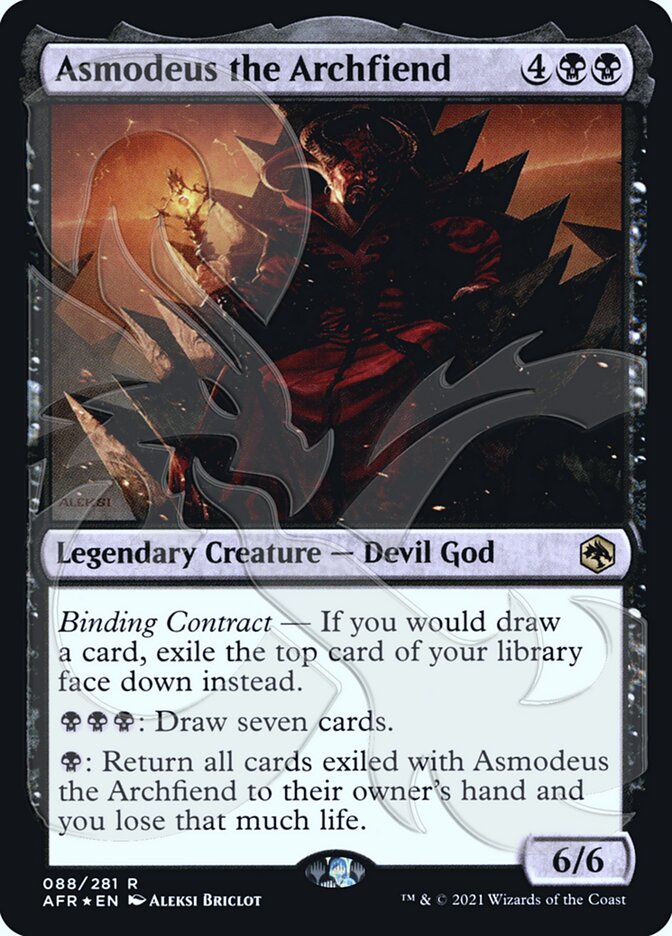 Asmodeus the Archfiend (Ampersand Promo) [Dungeons & Dragons: Adventures in the Forgotten Realms Promos] Magic: The Gathering