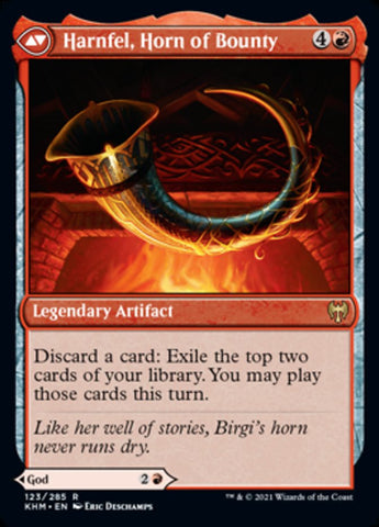 Birgi, God of Storytelling // Harnfel, Horn of Bounty [Kaldheim] Magic: The Gathering