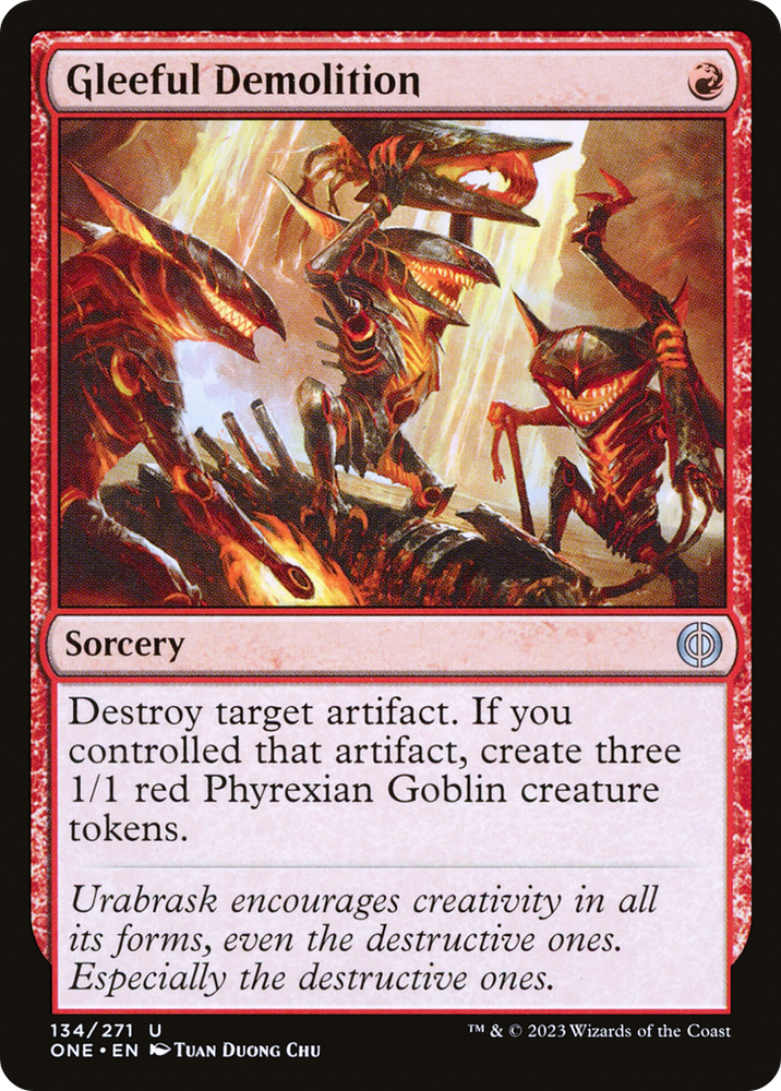 Gleeful Demolition [Phyrexia: All Will Be One] Magic: The Gathering