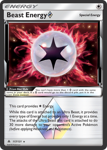 Beast Energy (117/131) (Prism Star) [Sun & Moon: Forbidden Light] Pokémon