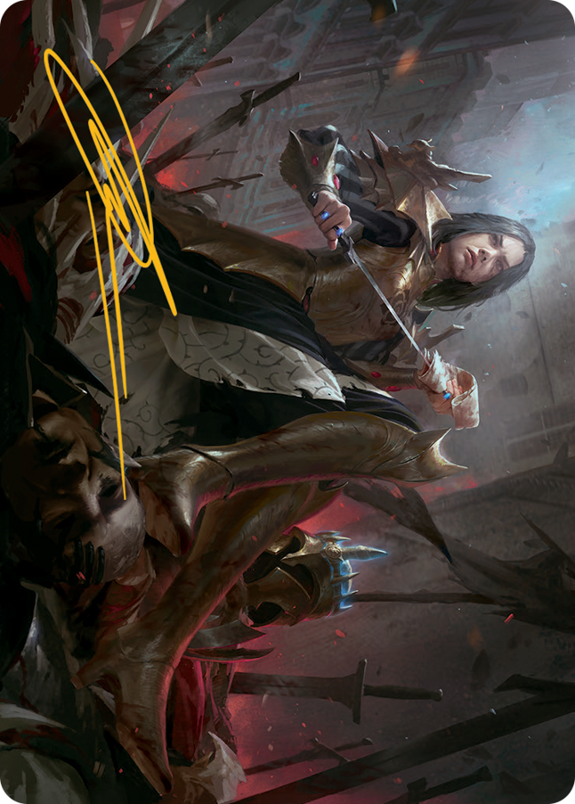 Marchesa, Resolute Monarch Art Card (Gold-Stamped Signature) [March of the Machine Art Series] Magic: The Gathering