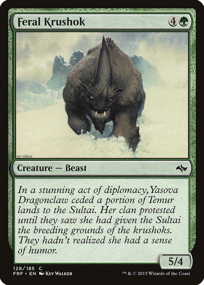 Feral Krushok [Fate Reforged] Magic: The Gathering
