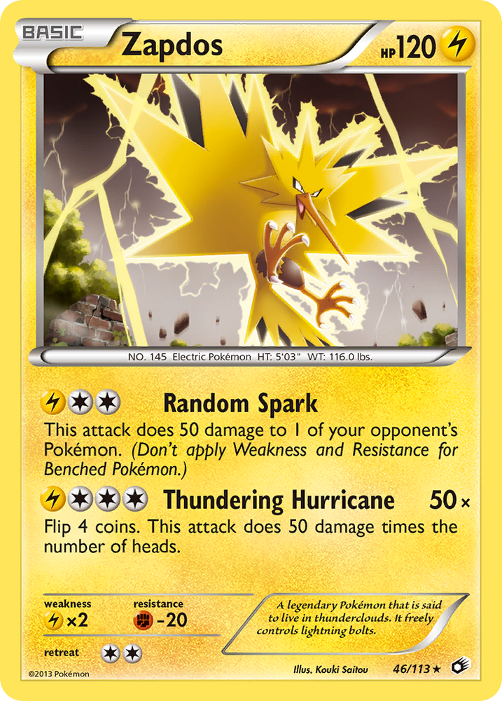 Zapdos (46/113) (Theme Deck Exclusive) [Black & White: Legendary Treasures] Pokémon