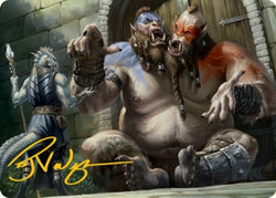 Ettin Art Card (Gold-Stamped Signature) [Dungeons & Dragons: Adventures in the Forgotten Realms Art Series] Magic: The Gathering