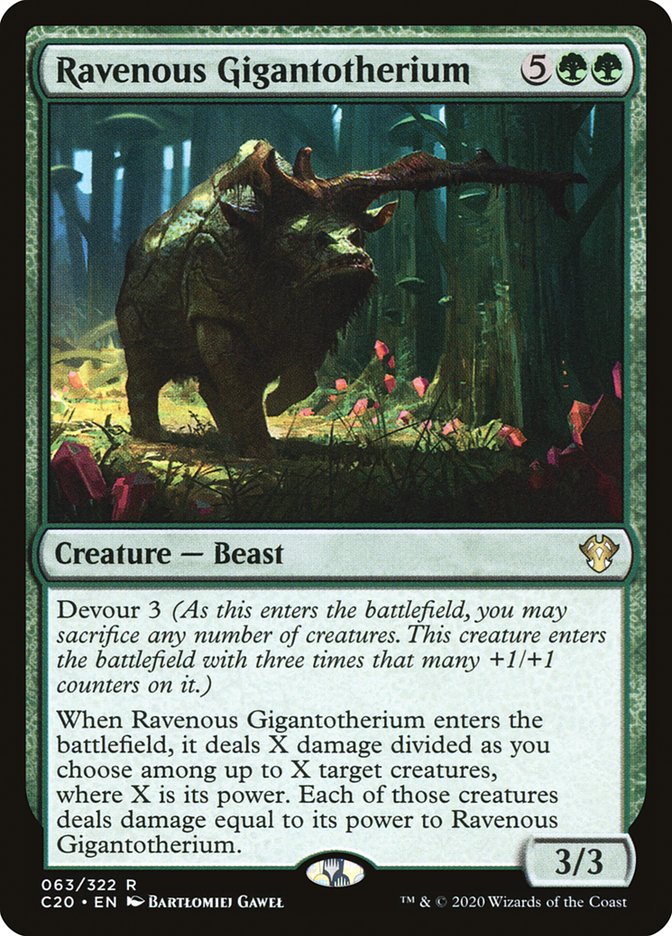 Ravenous Gigantotherium [Commander 2020] Magic: The Gathering