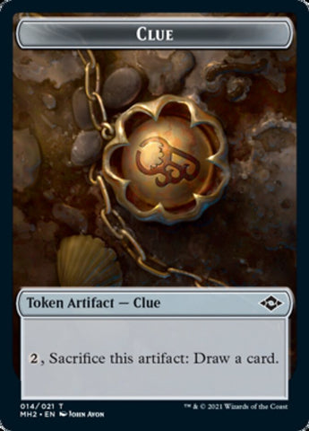 Beast // Clue (14) Double-Sided Token [Modern Horizons 2 Tokens] Magic: The Gathering