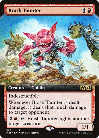 Brash Taunter (Extended Art) [Core Set 2021] Magic: The Gathering