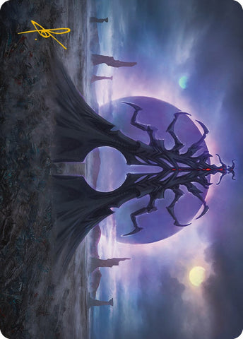 Black Sun's Twilight Art Card (Gold-Stamped Signature) [Phyrexia: All Will Be One Art Series] Magic: The Gathering