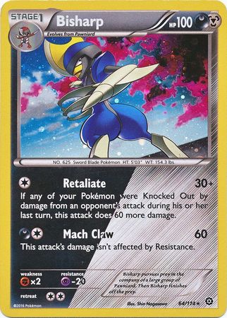 Bisharp (64/114) (Cosmos Holo) [XY: Steam Siege] Pokémon