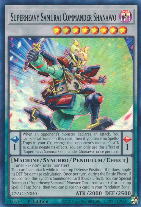 Superheavy Samurai Commander Shanawo [CYAC-EN040] Super Rare Yu-Gi-Oh!