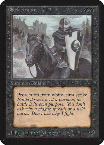Black Knight [Alpha Edition] Magic: The Gathering