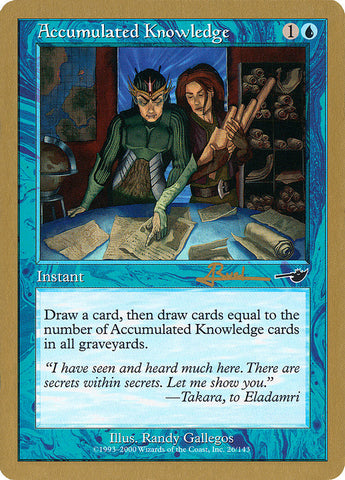 Accumulated Knowledge (Antoine Ruel) [World Championship Decks 2001] Magic: The Gathering