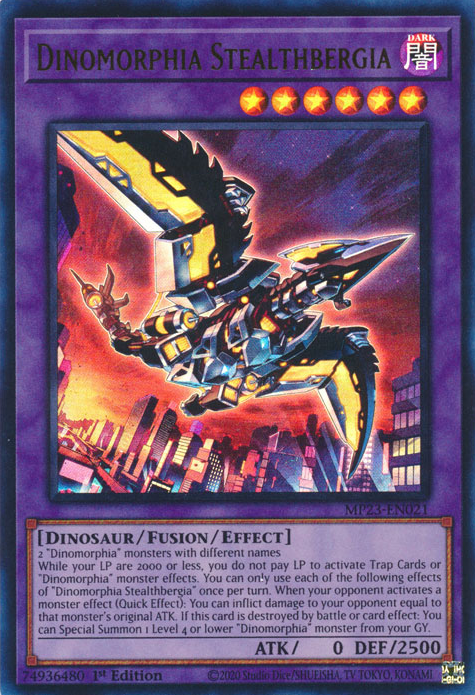 Dinomorphia Stealthbergia [MP23-EN021] Ultra Rare Yu-Gi-Oh!