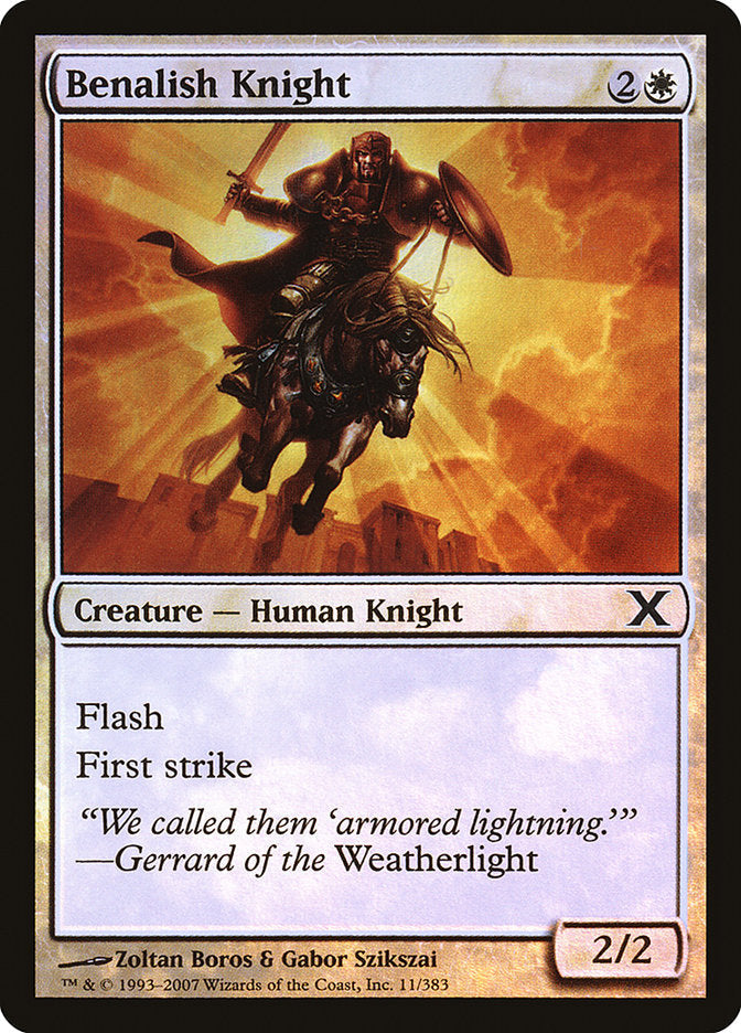 Benalish Knight (Premium Foil) [Tenth Edition] Magic: The Gathering